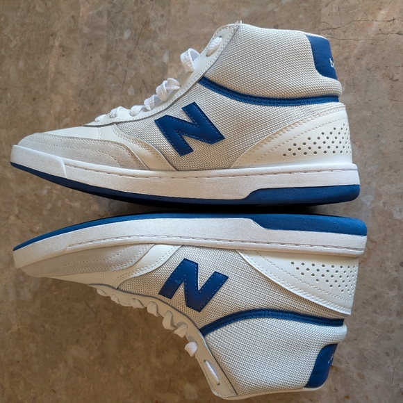 New Balance 440 Classic White-Blue High-Top Sneakers (2022) Men Size 10.5 No Box - Picture 6 of 14